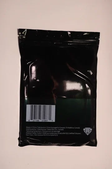 Back of the FAKED SKIN package showing the printed label and barcode